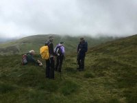 Above Green Side quarries as the cloud and rain descended