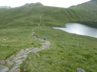 A lot of people were heading for the Scafells late in the day