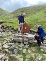 Dougie and Charlie contemplate entering a pothole