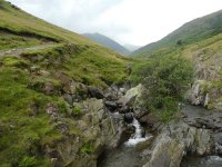 Above the weir, Catstye Cam left of centre