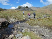 Crossing Summers Cove Beck below the disused Banishead quarry.