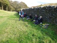 Some kept by the wall for shelter from the wind