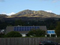 Ben Vrackie in the evening sun from the hotel car park