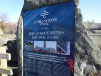 At the quarry information board