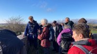 John explaining canal bridge construction 