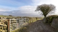 Looking back toward Morecambe Bay from Hollin Hall Farm 