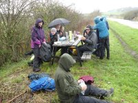 Lunch in the rain