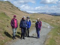 The Group, with snow on Helvellyn behind.