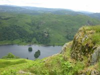 Loughrigg Fell and cave above Rydal Water