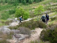 Tricky steep rocky scree