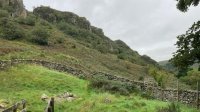 Gouther Crag from bridge over Gouther Gill