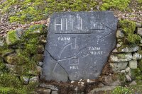 Hill Farm signs on the return path to Cark