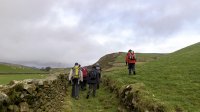 Climbing toward Lowick Beacon