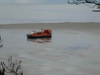 The RNLI were practicing in their Hovercraft