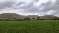 View of the Howgills from the river walk