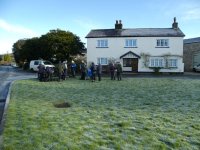 Coffee break on the green at Priest Hutton