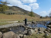 The photographer negotiating Stythwaite Steps