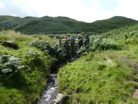 Crossing Kirkstyle Gill below Gowbarrow