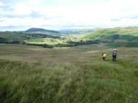 Descending to Dockray, in the sunshine at last.