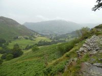 Looking down to Glenridding, Place Fell behind