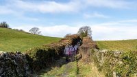 Climbing the lane out of Priest Hutton