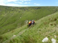 Starting to descend Whitecombe Beck Valley