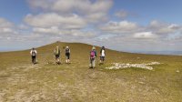 Walking toward Bannerdale Crag