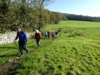 Arriving at the Yealand road backed by the Crincklebarrow woods