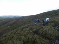 Traversing across the side of the fell